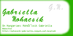 gabriella mohacsik business card